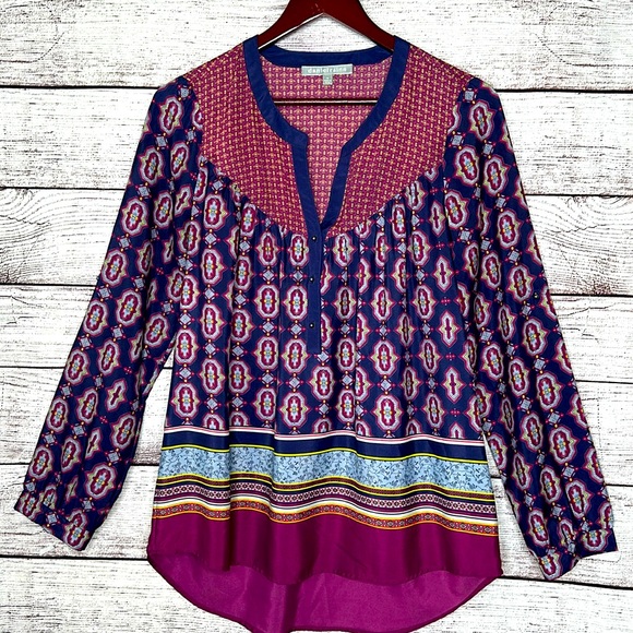 Daniel Rainn Tops - Daniel Rainn Bohemian Tunic Long Sleeve Blouse size M